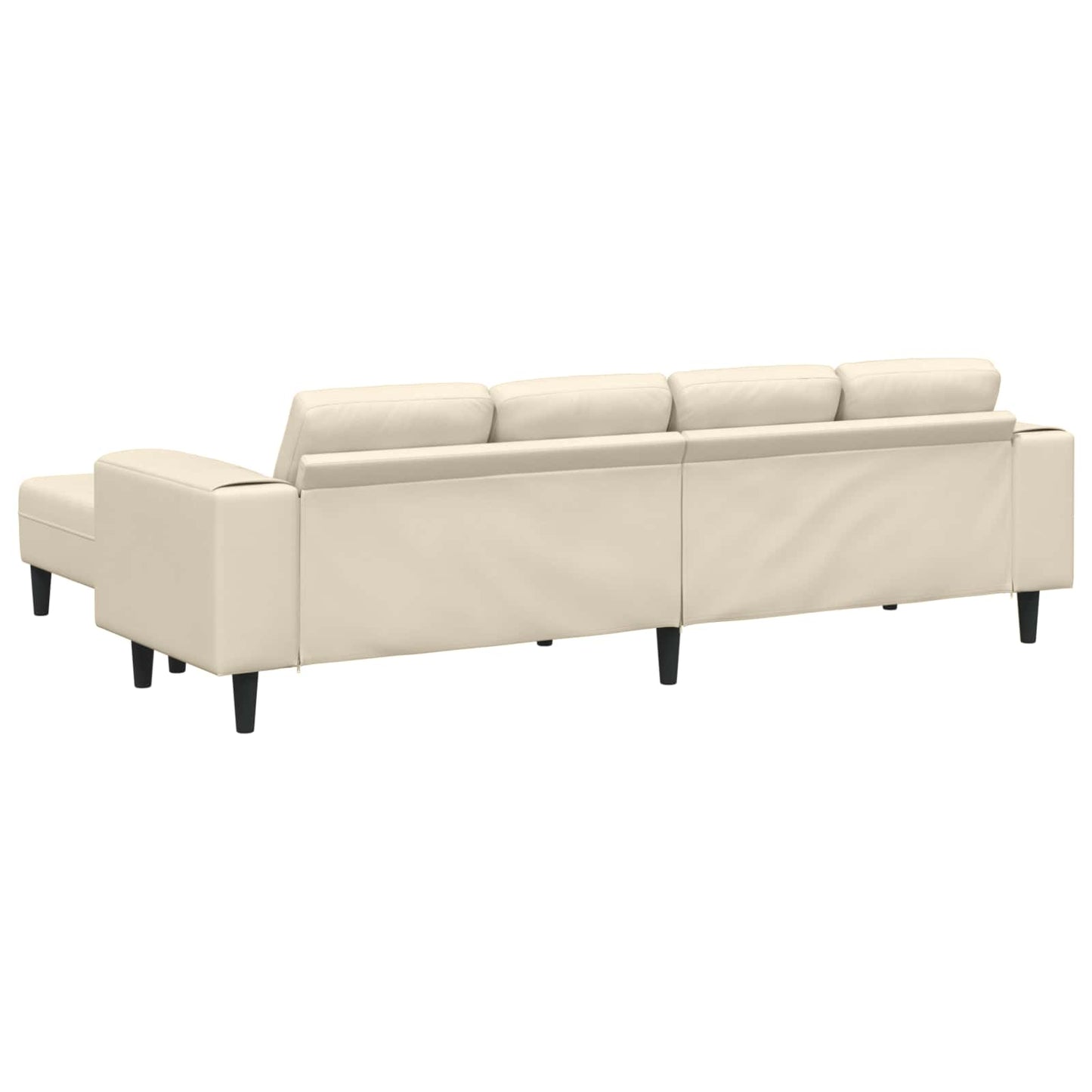 vidaXL Καναπές Κρεμ 250 x 188 x 76 εκ. Υφασμάτινο Κορντουρά