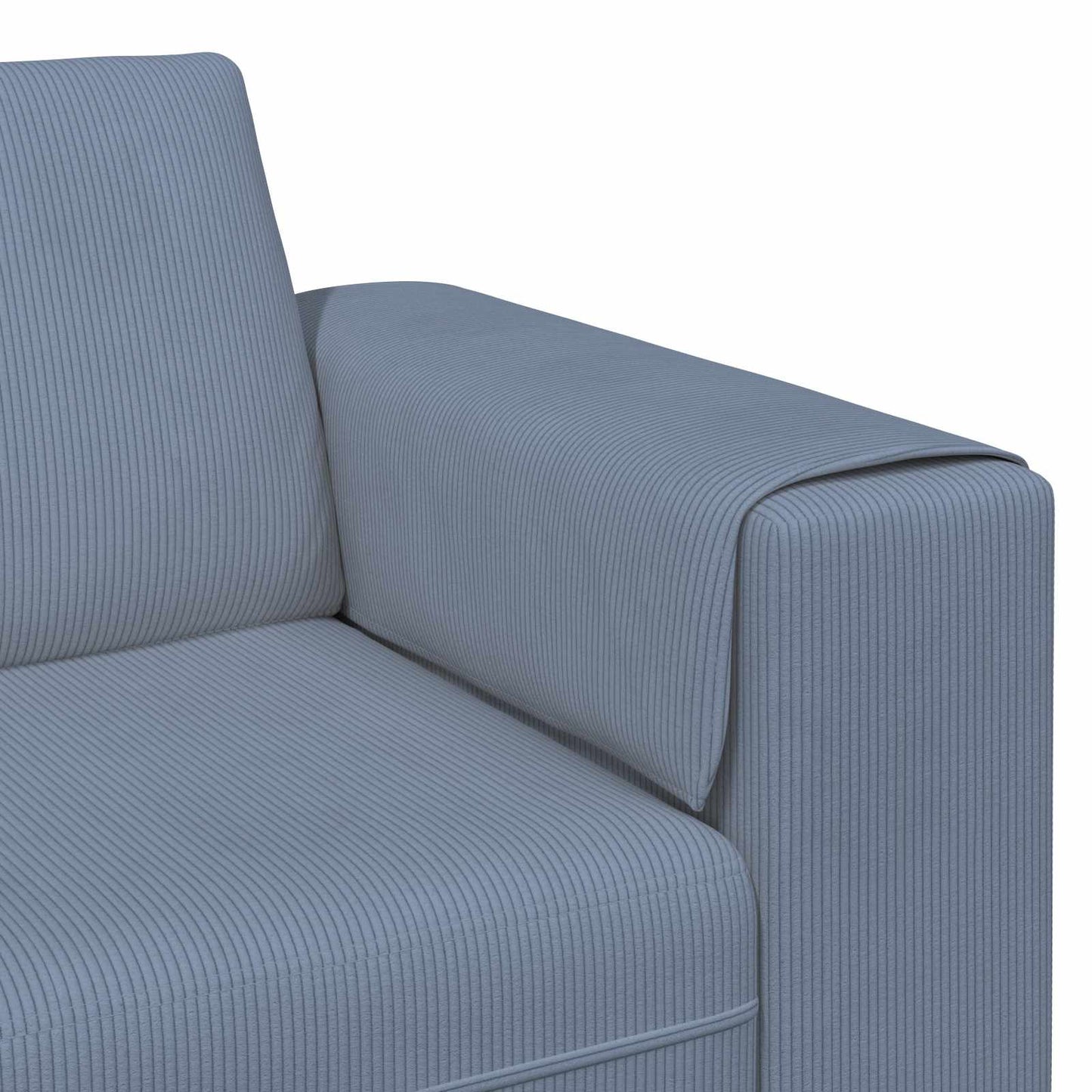 vidaXL Καναπές Μπλε 250 x 188 x 76 εκ. Υφασμάτινο Κορντουρά