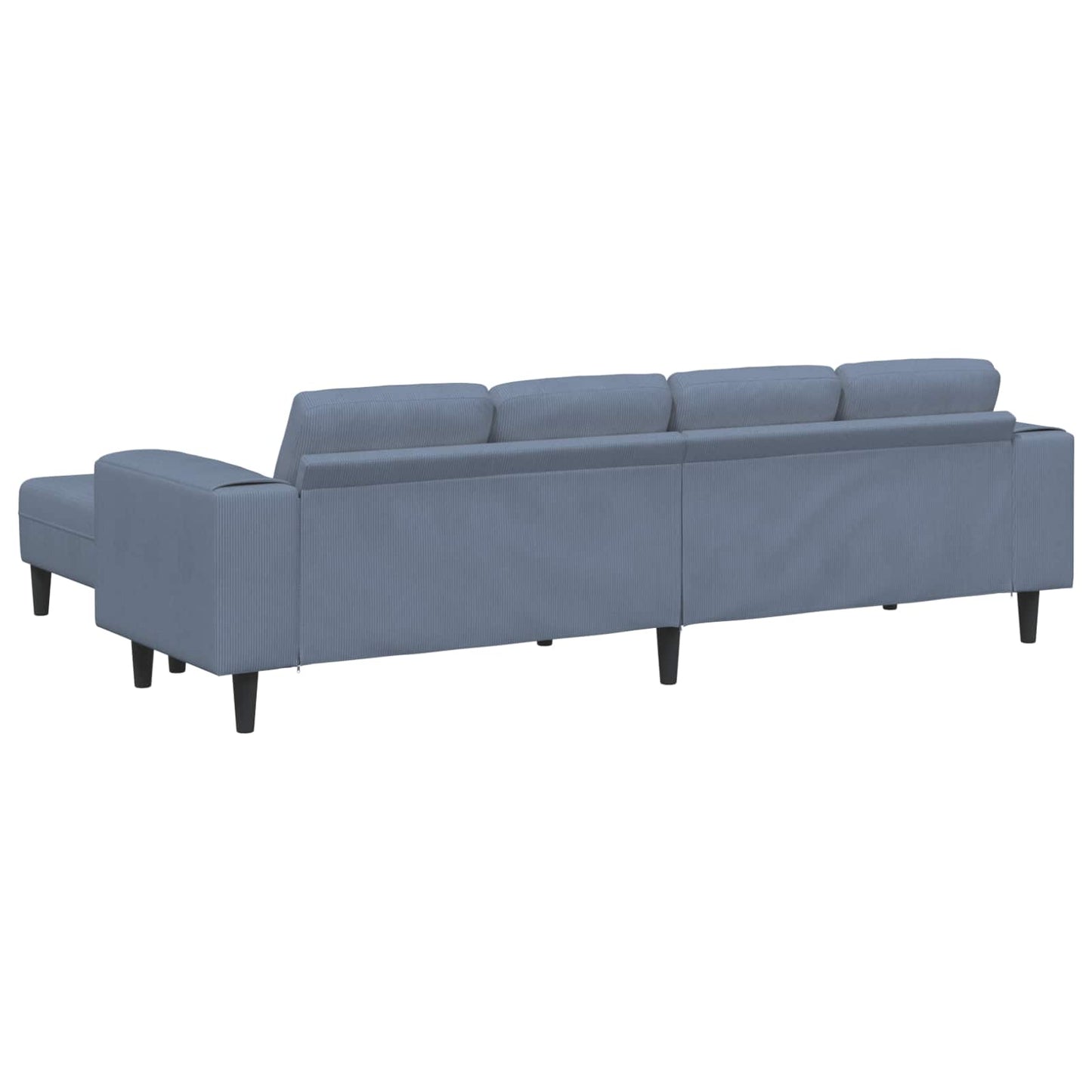 vidaXL Καναπές Μπλε 250 x 188 x 76 εκ. Υφασμάτινο Κορντουρά