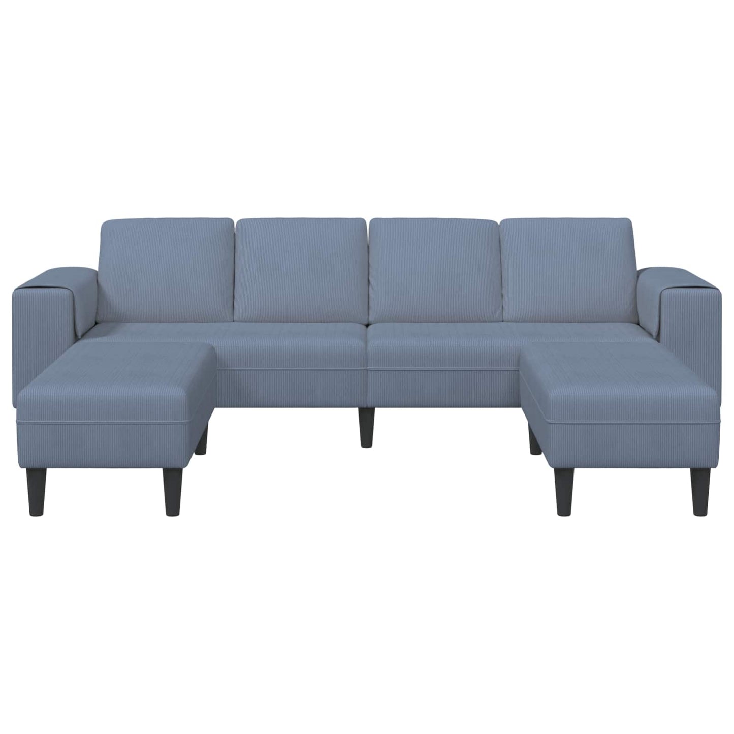vidaXL Καναπές Μπλε 250 x 188 x 76 εκ. Υφασμάτινο Κορντουρά