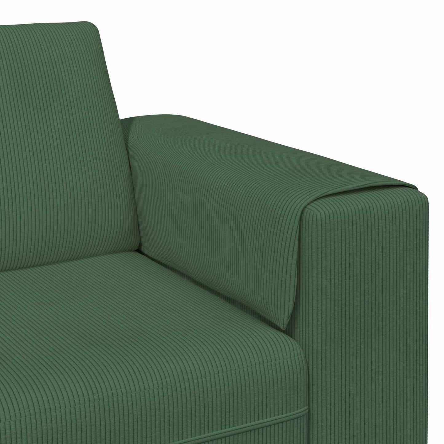vidaXL Καναπές Σκούρο Πράσινο 250 x 188 x 76 εκ. Υφασμάτινο Κορντουρά