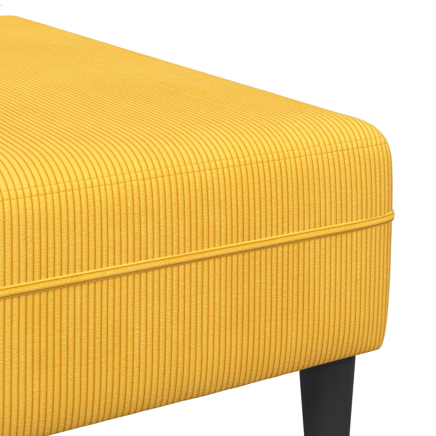 vidaXL Καναπές Απαλό Κίτρινο 250 x 188 x 76 εκ. Υφασμάτινο Κορντουρά