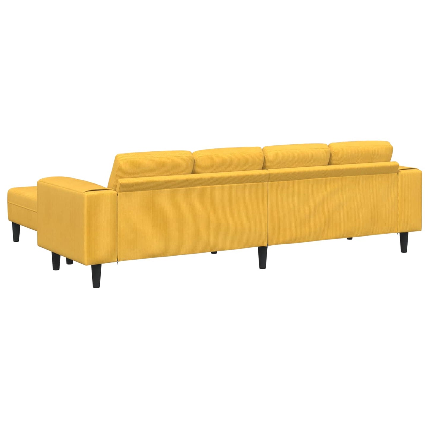 vidaXL Καναπές Απαλό Κίτρινο 250 x 188 x 76 εκ. Υφασμάτινο Κορντουρά