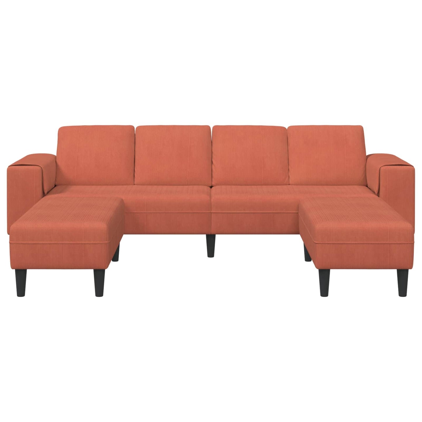 vidaXL Καναπές Κόκκινο Πορτοκαλί 250 x 188 x 76 εκ.