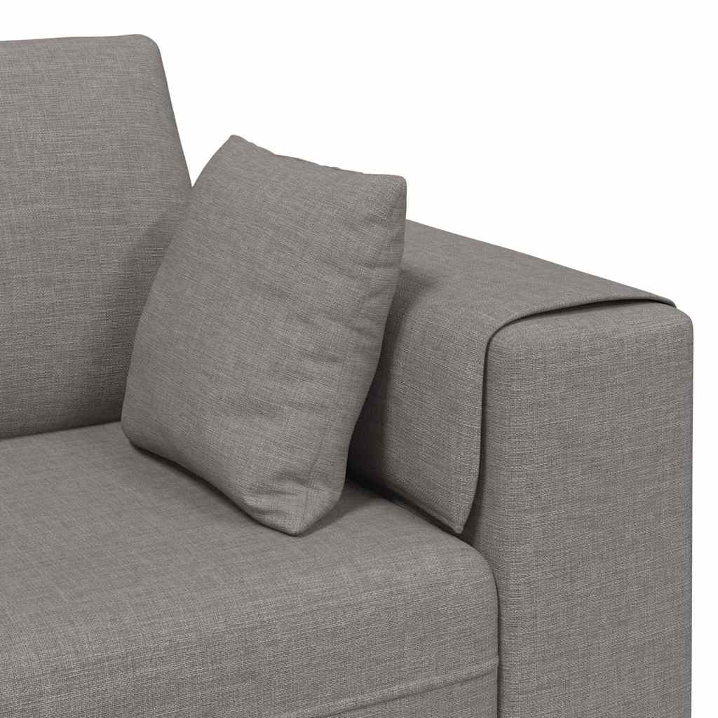 vidaXL Καναπές με μαξιλάρι Taupe 250 x 77 x 76 εκ. ύφασμα