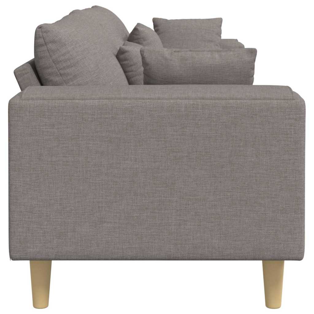 vidaXL Καναπές με μαξιλάρι Taupe 250 x 77 x 76 εκ. ύφασμα