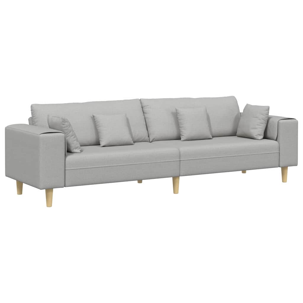 vidaXL Καναπές Σκίουρος Γκρί 250 x 77 x 76 εκ. ύφασμα