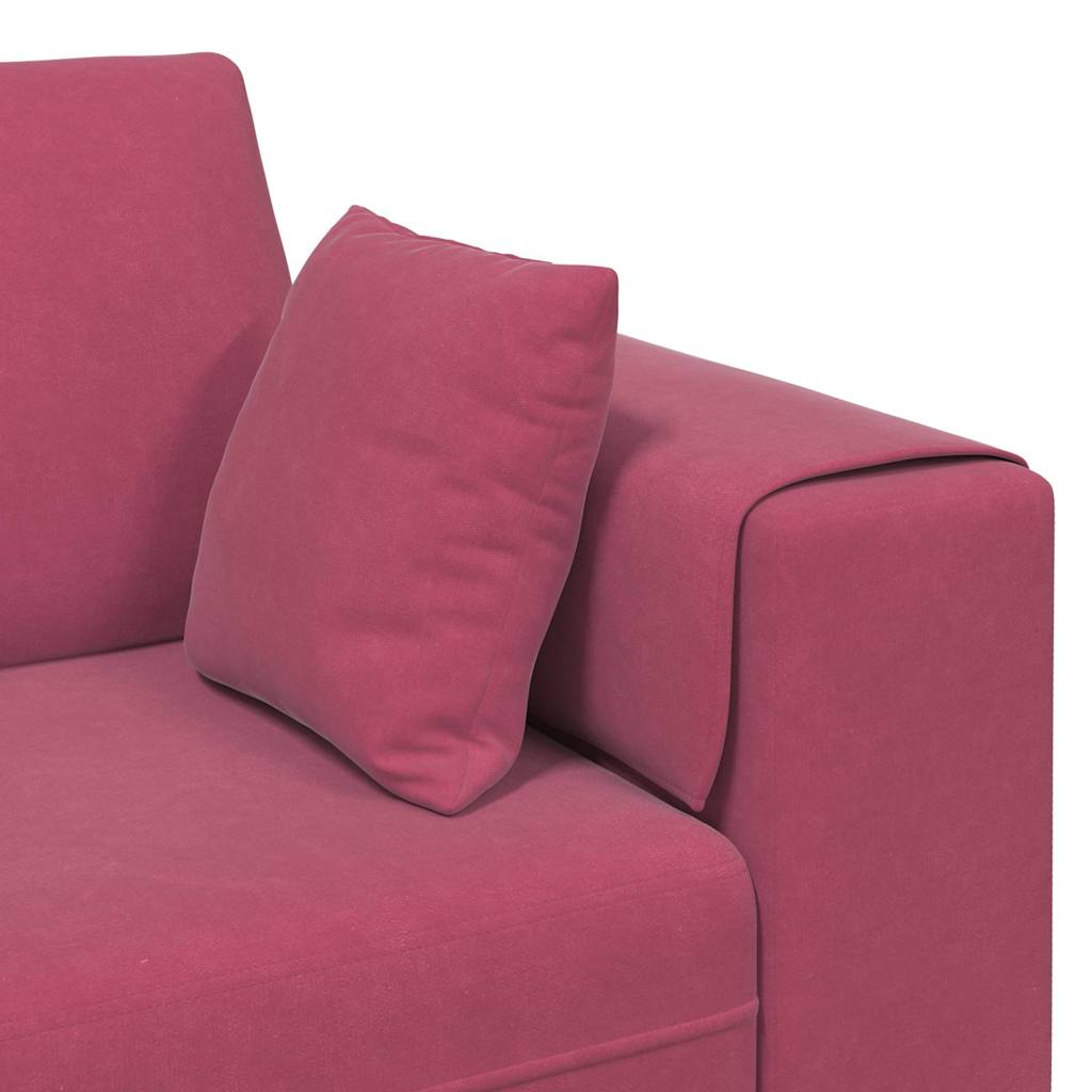 vidaXL Καναπές Κόκκινο 250 x 77 x 76 εκ. Βελούδο