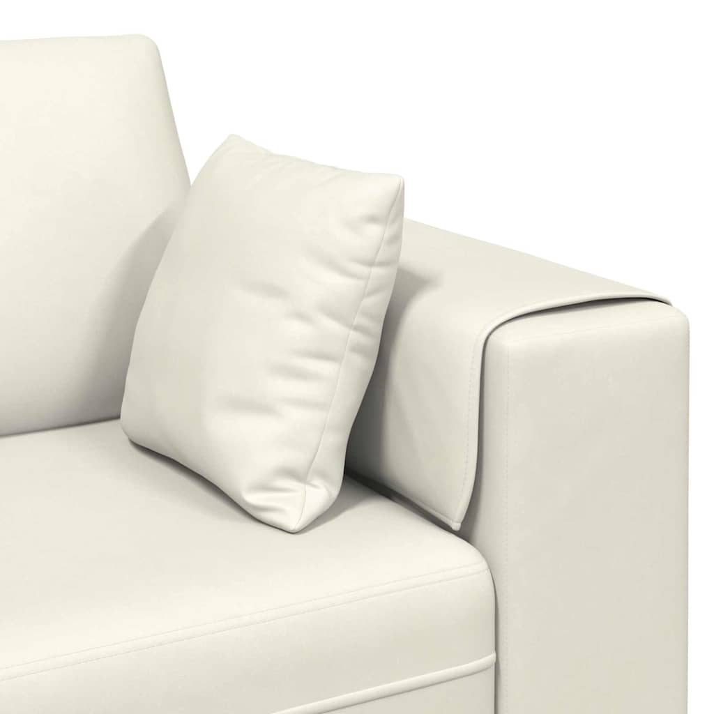 vidaXL Καναπές Κρεμ 250 x 77 x 76 εκ. Βελούδο