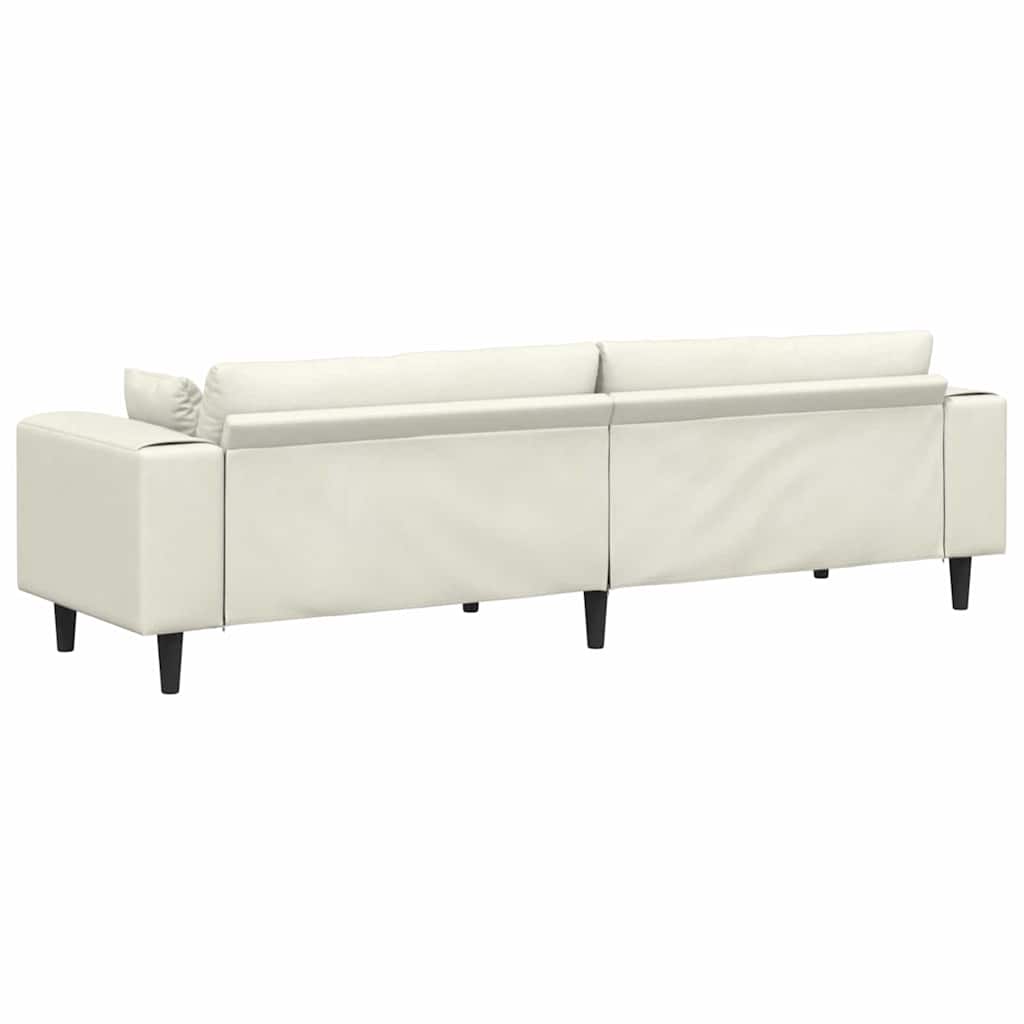 vidaXL Καναπές Κρεμ 250 x 77 x 76 εκ. Βελούδο