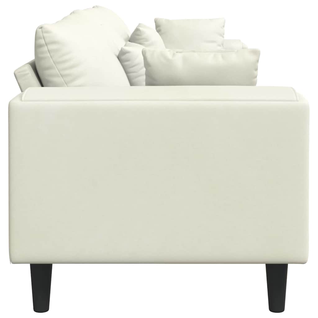 vidaXL Καναπές Κρεμ 250 x 77 x 76 εκ. Βελούδο