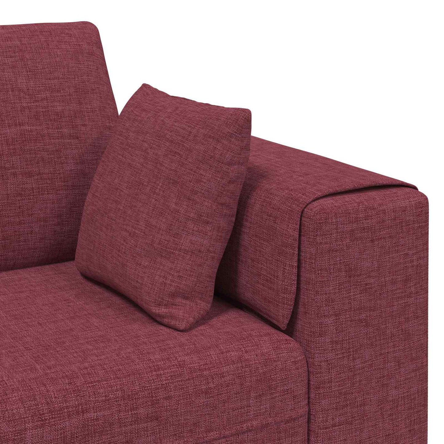 vidaXL Καναπές με μαξιλάρι 3 pcs Κόκκινο ύφασμα