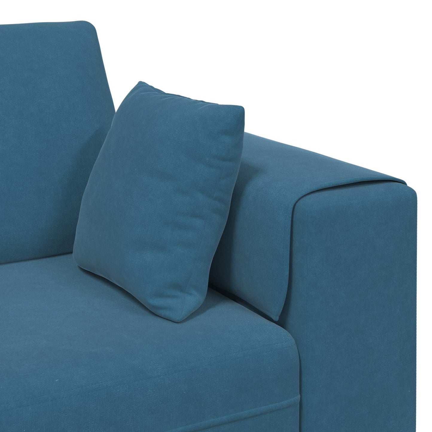 vidaXL Καναπές 3 pcs Μπλε 250 x 188 x 76 εκ. Βελούδο