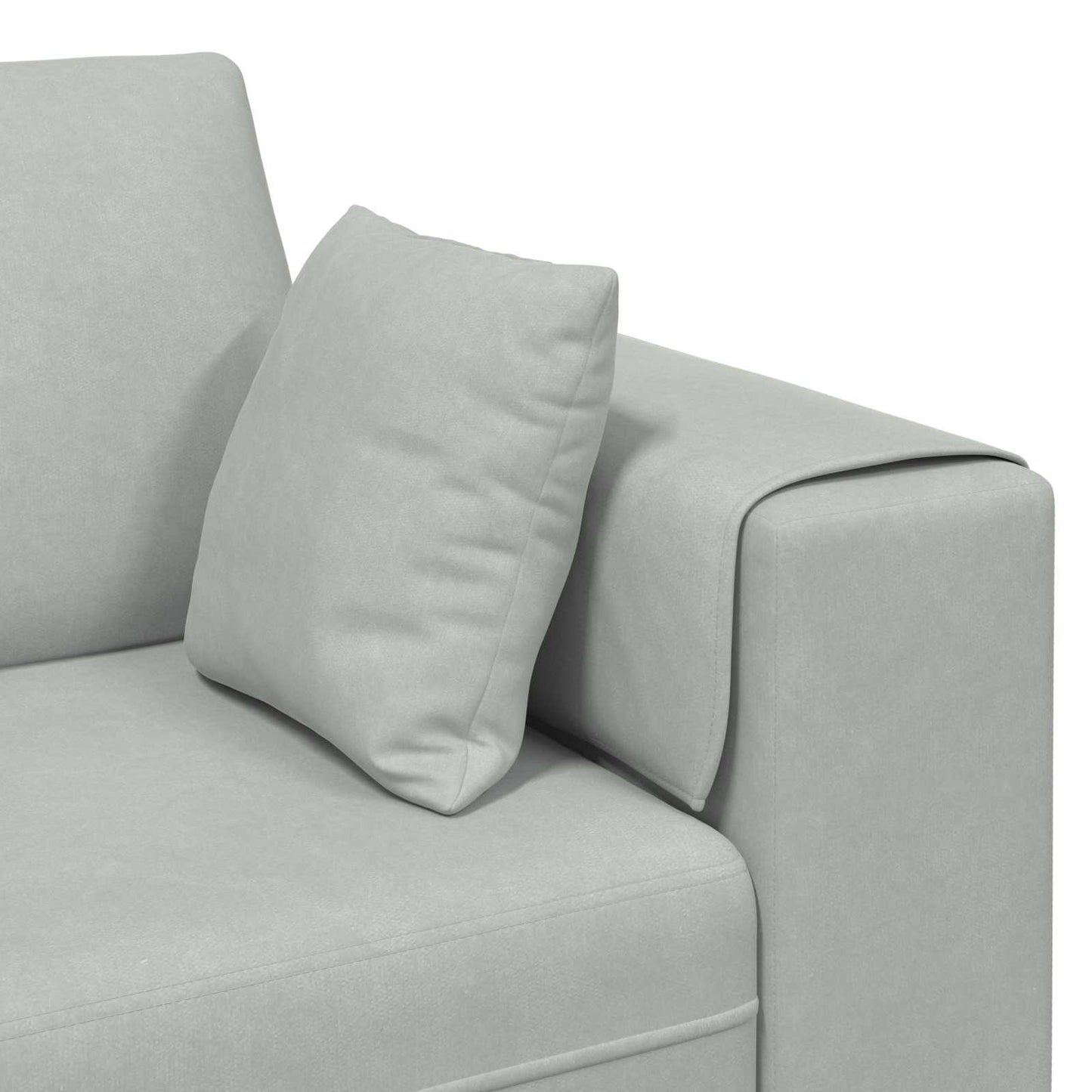 vidaXL Καναπές 3 pcs Ανοιχτό γκρι 250 x 188 x 76 εκ. Βελούδο