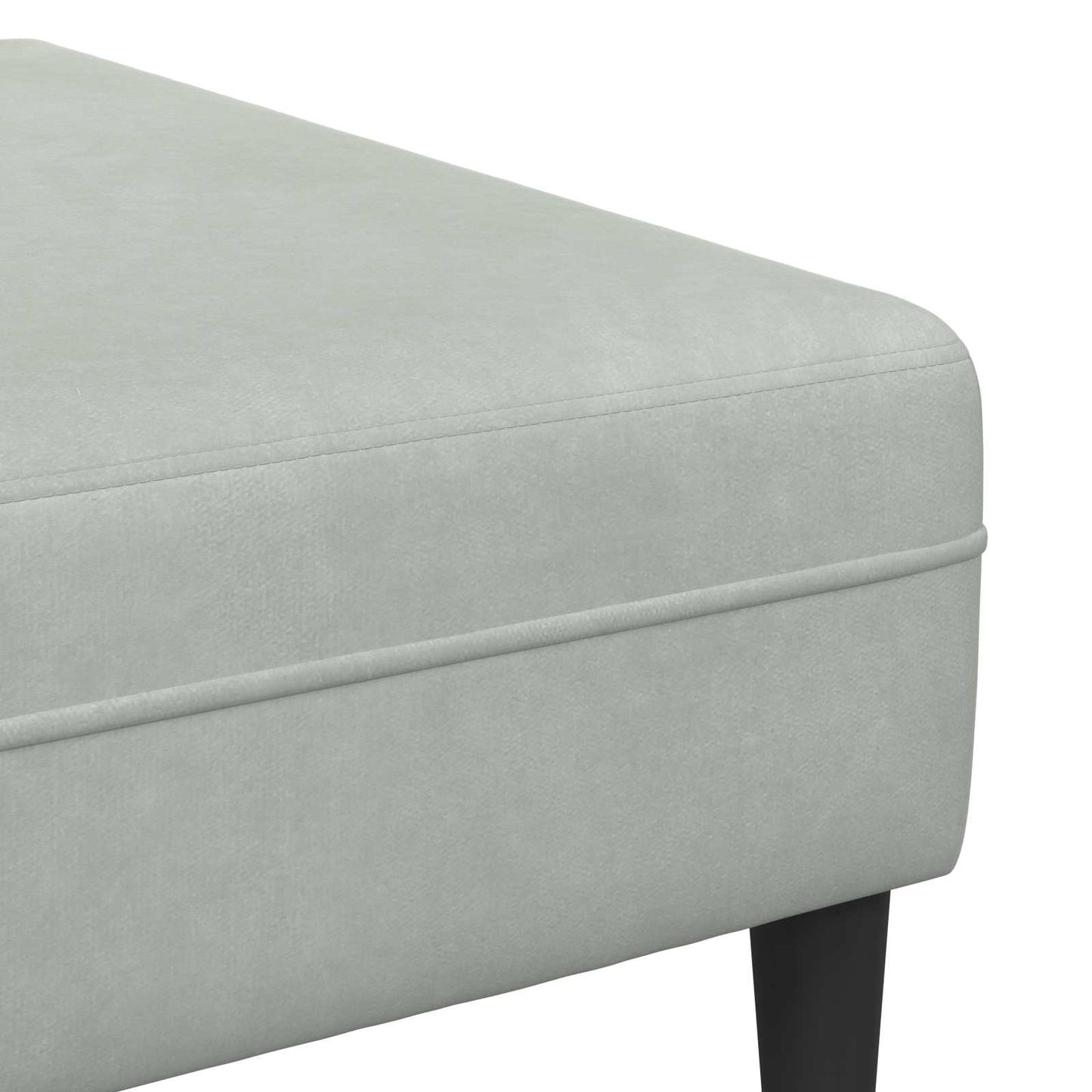 vidaXL Καναπές 3 pcs Ανοιχτό γκρι 250 x 188 x 76 εκ. Βελούδο
