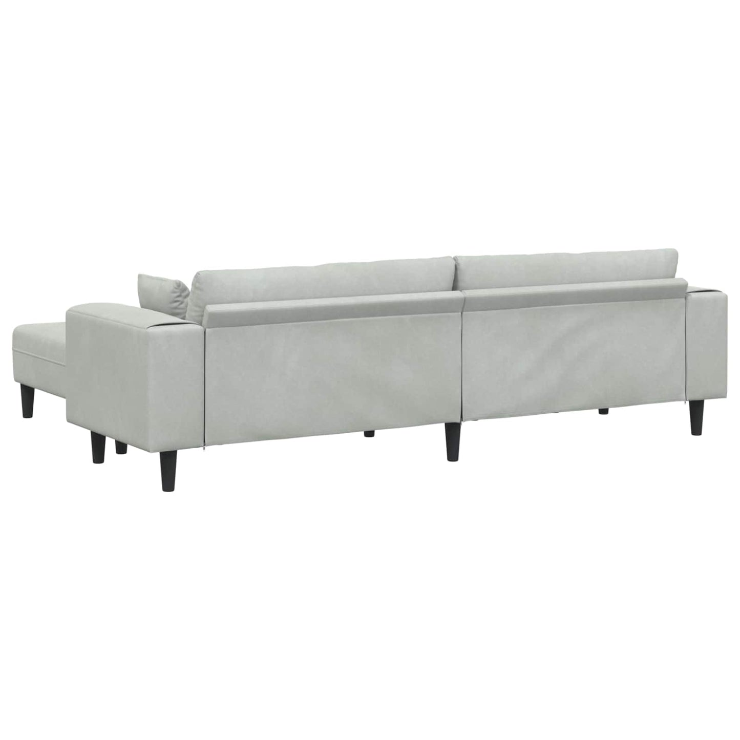vidaXL Καναπές 3 pcs Ανοιχτό γκρι 250 x 188 x 76 εκ. Βελούδο