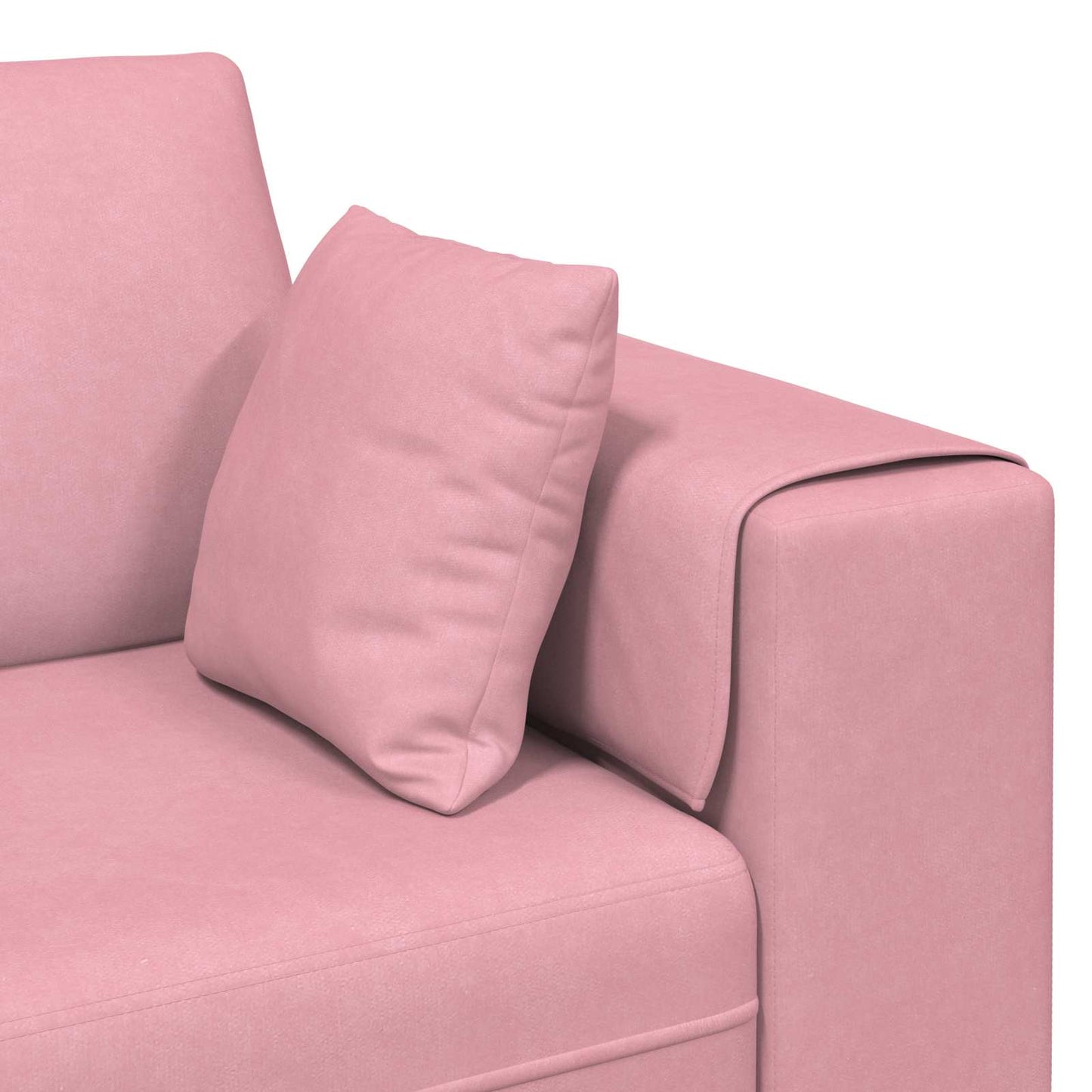 vidaXL Καναπές 3 pcs Ροζ 250 x 188 x 76 εκ. Βελούδο
