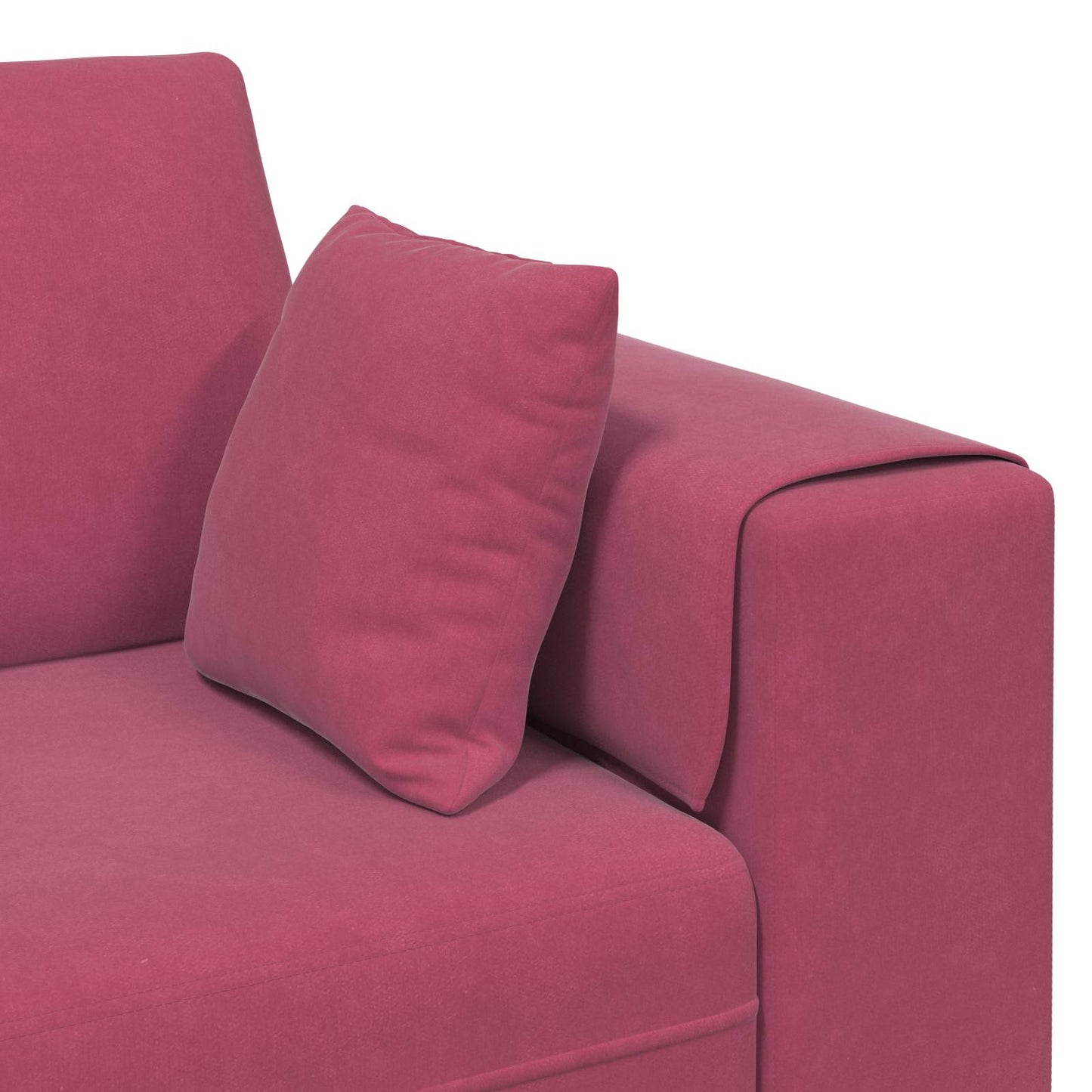 vidaXL Καναπές 3 pcs Κόκκινο 250 x 188 x 76 εκ. Βελούδο