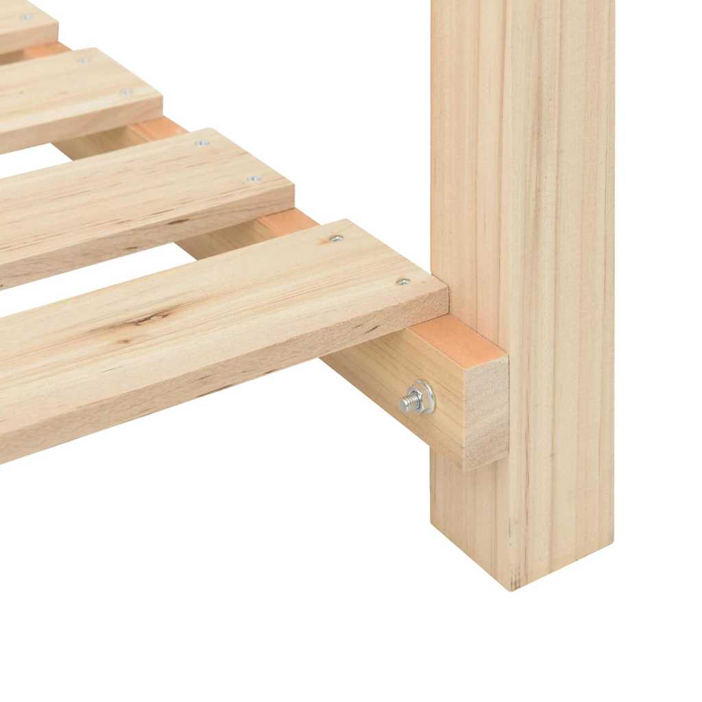 vidaXL Γλάστρα Κήπου με ράφι Μπεζ 71 x 37 x 76,5 εκ Στερεό Ξύλο Πεύκου