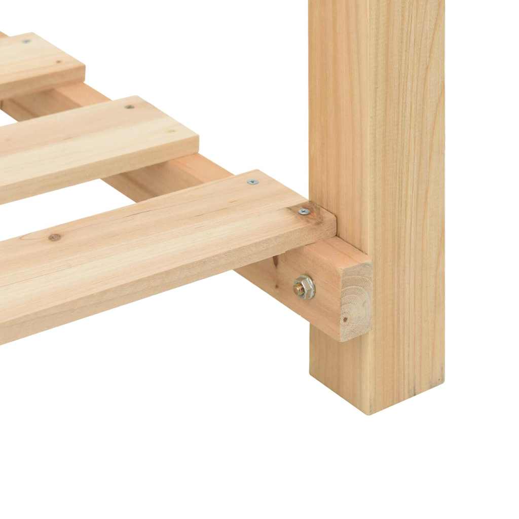 vidaXL Γλάστρα Κήπου Μπεζ 115 x 59 x 76,5 εκ Στερεό Ξύλο Πεύκου