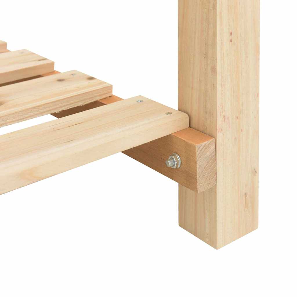 vidaXL Γλάστρα Κήπου Μπεζ 203 x 53 x 76,5 εκ Στερεό Ξύλο Πεύκου