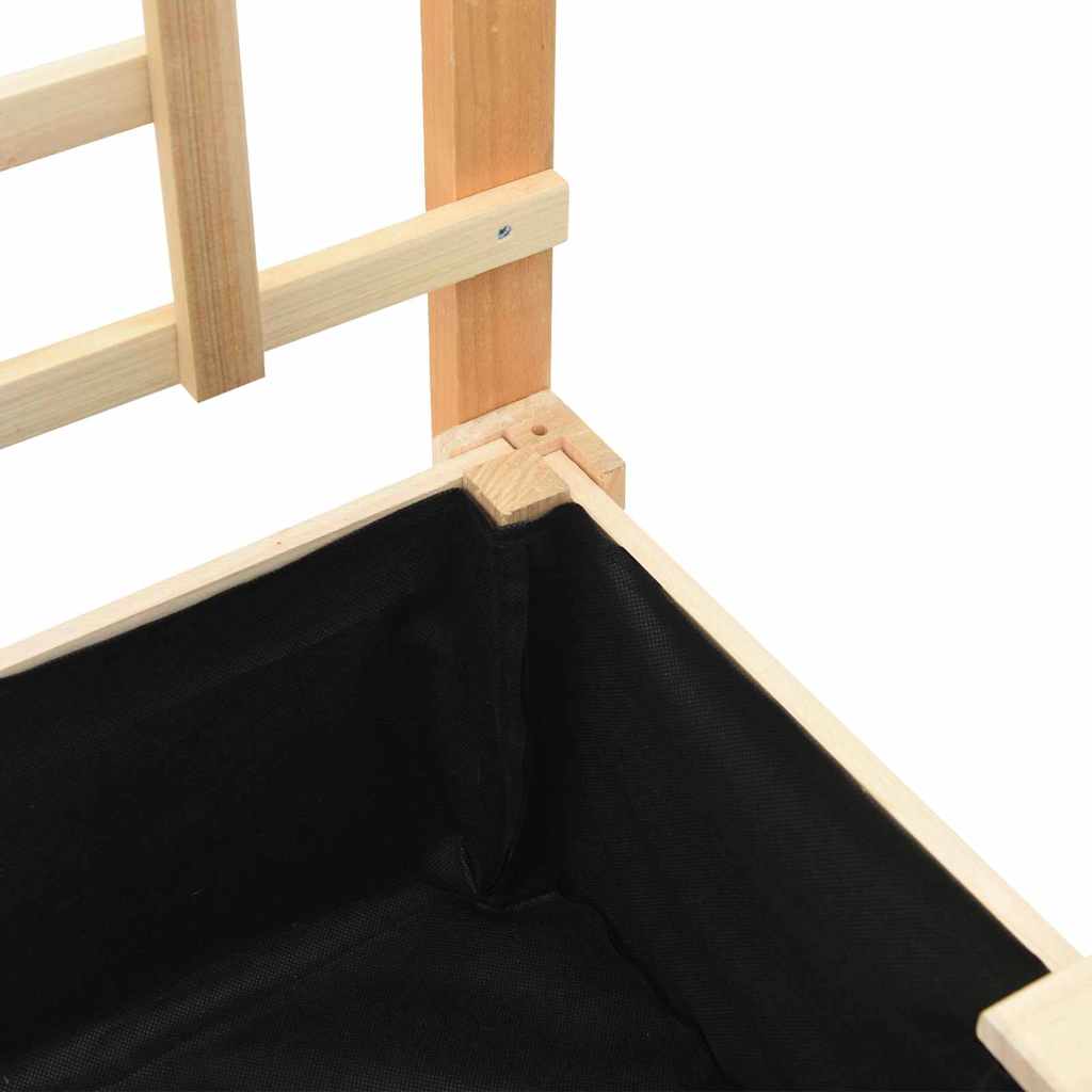 vidaXL Γλάστρα Κήπου με ράφι Μπεζ 71 x 38 x 152 εκ. Στερεό Ξύλο Πεύκου