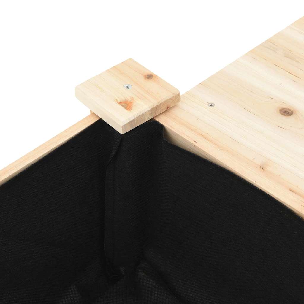 vidaXL Γλάστρα Κήπου Μπεζ 111 x 37 x 76,5 εκ. Στερεό Ξύλο Πεύκου