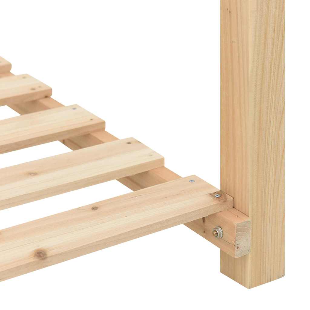 vidaXL Γλάστρα Κήπου Μπεζ 111 x 37 x 76,5 εκ. Στερεό Ξύλο Πεύκου