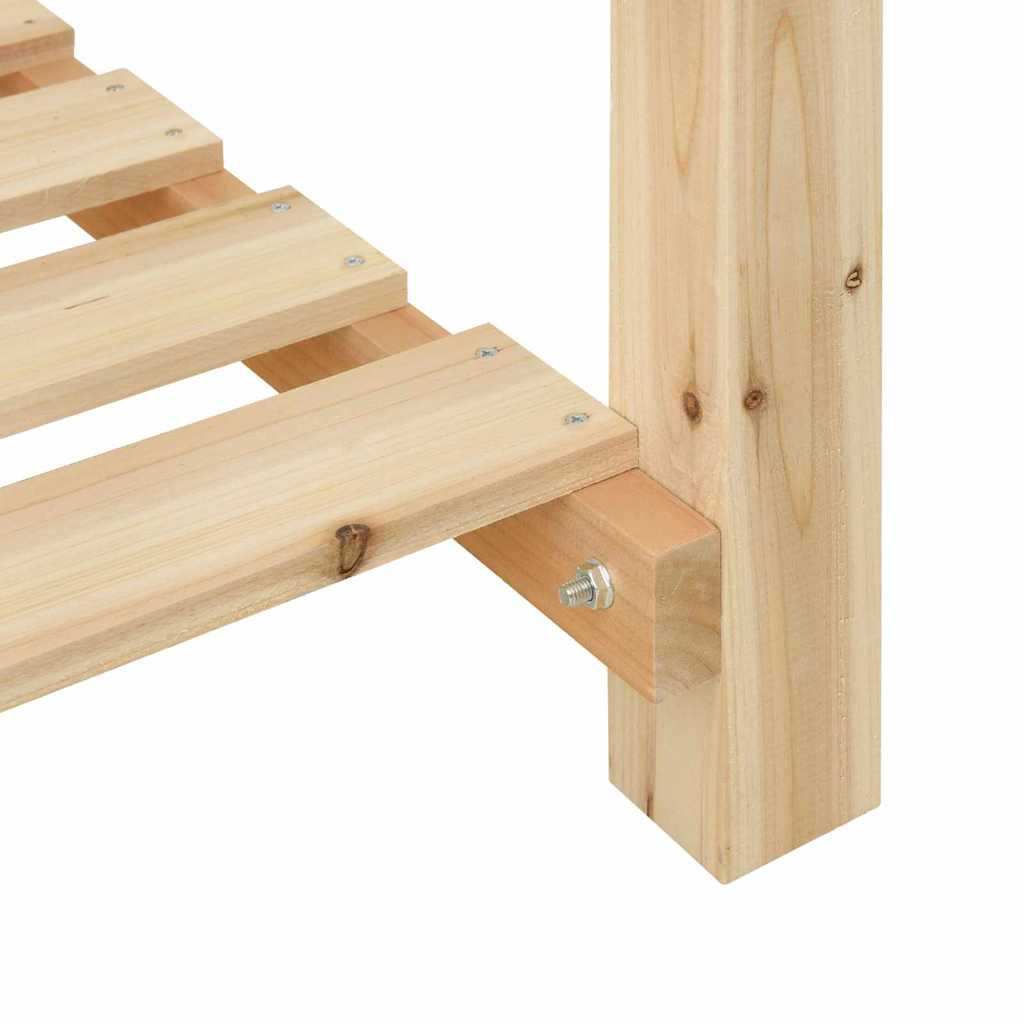 vidaXL Γλάστρα Κήπου με ράφι Μπεζ 90 x 90 x 76,5 εκ Στερεό Ξύλο Πεύκου