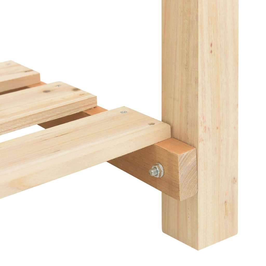 vidaXL Γλάστρα Κήπου Μπεζ 115 x 59 x 76,5 εκ Στερεό Ξύλο Πεύκου