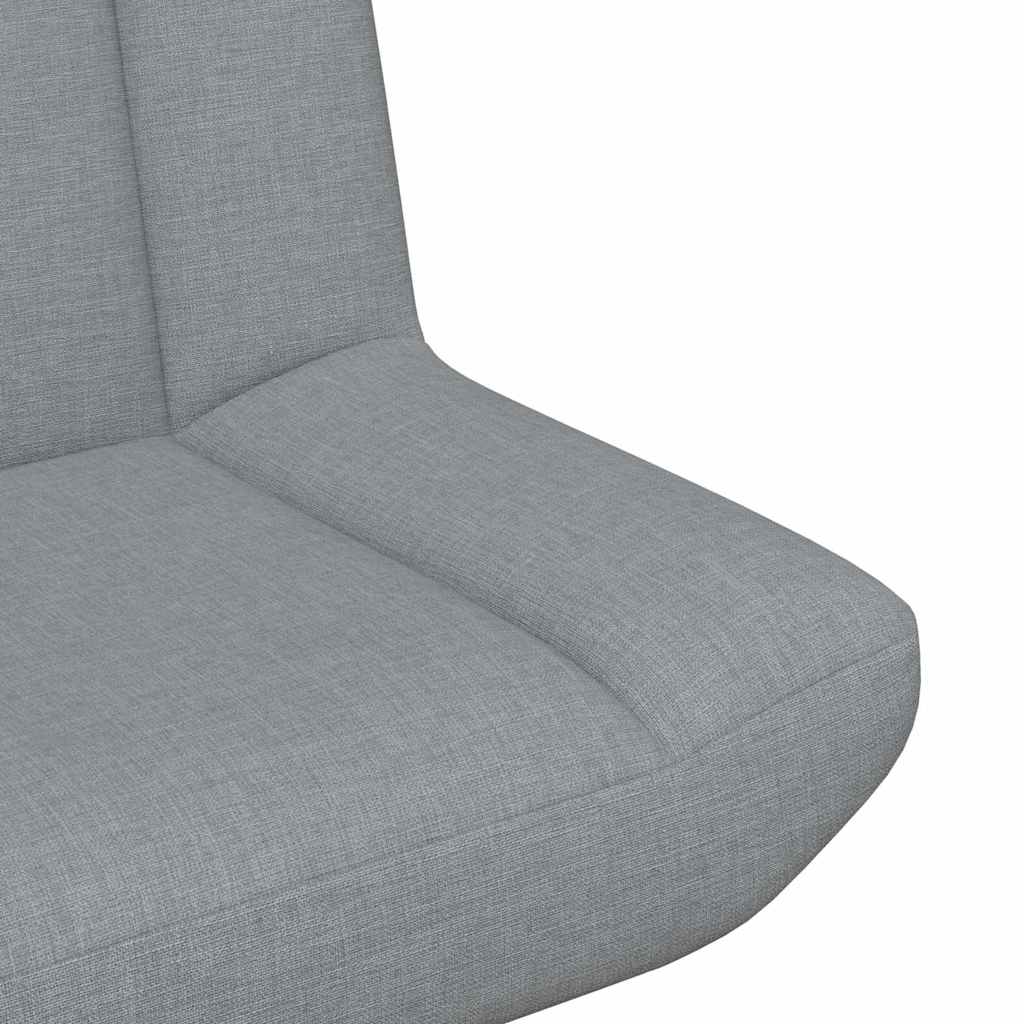 vidaXL Περιστρεφόμενη καρέκλα Ανοιχτό γκρι 63 x 75 x 76 εκ ύφασμα