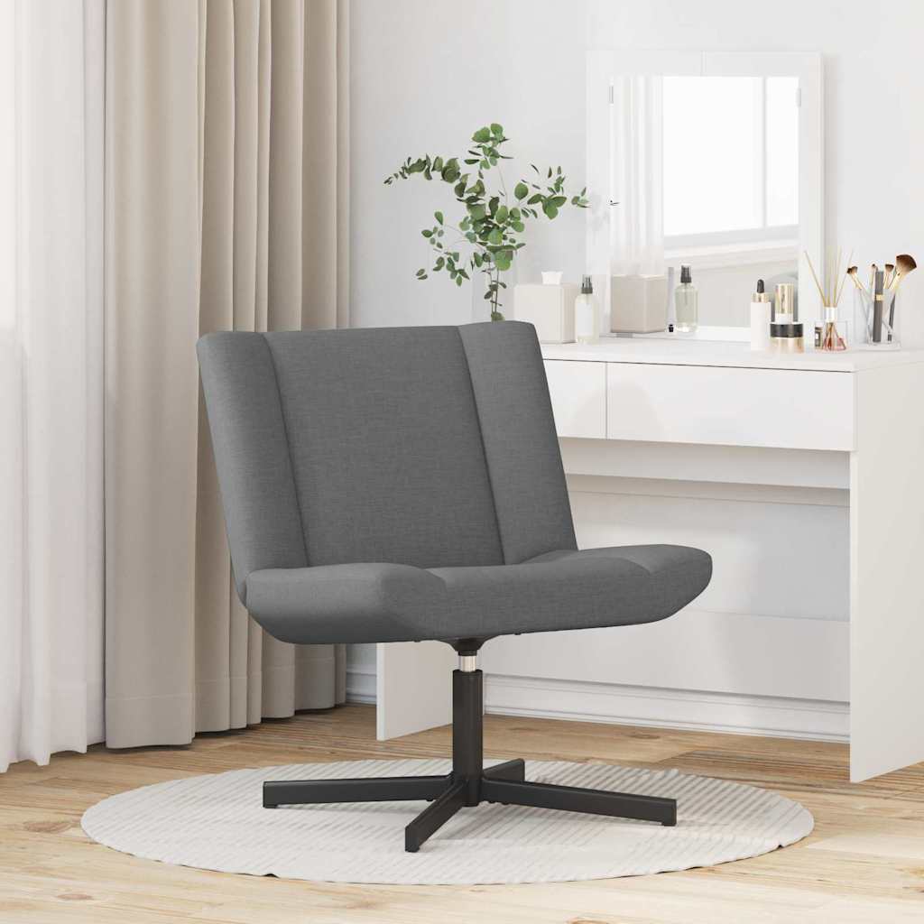 vidaXL Περιστρεφόμενη καρέκλα Σκούρο Γκρι 63 x 75 x 76 εκ ύφασμα