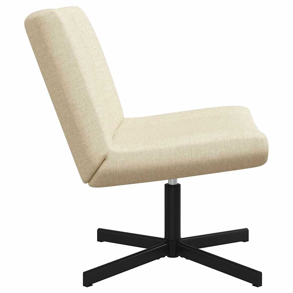 vidaXL Περιστρεφόμενη καρέκλα Κρεμ 63 x 75 x 76 εκ ύφασμα