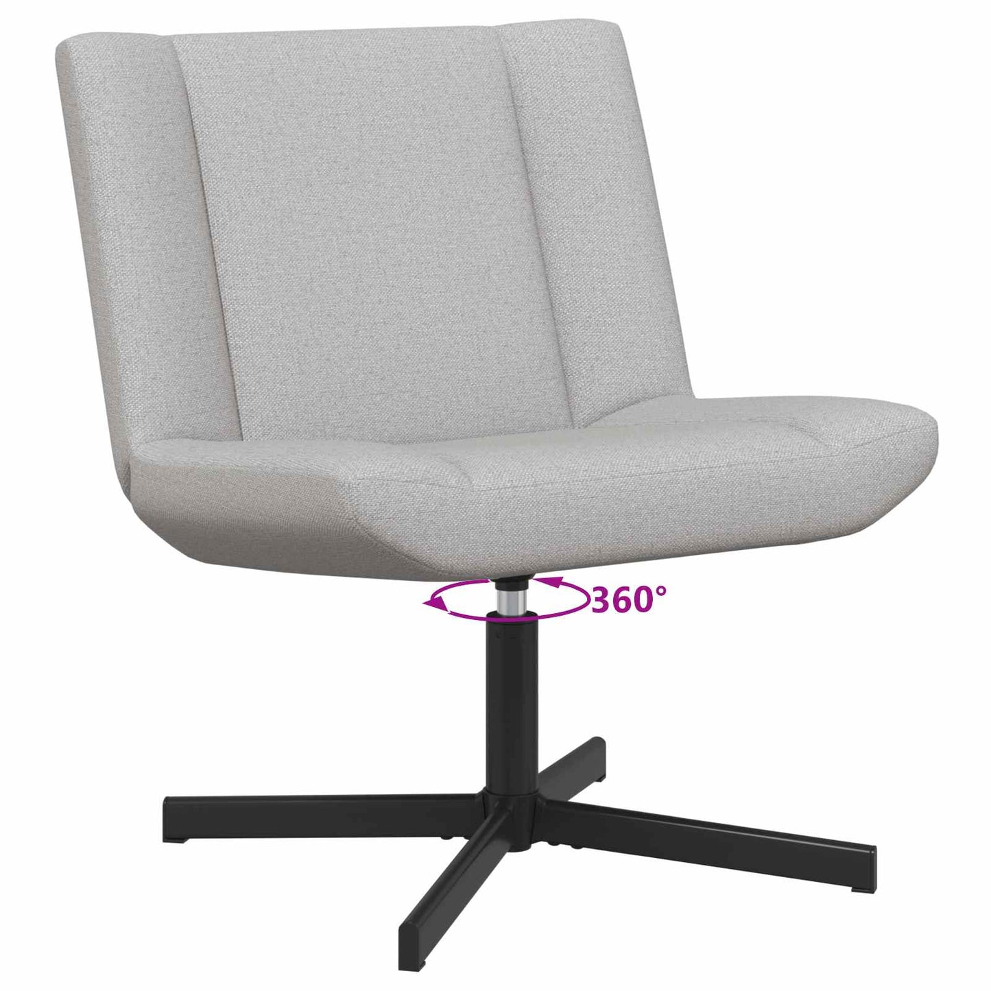 vidaXL Περιστρεφόμενη καρέκλα Σκίουρος Γκρί 63 x 75 x 76 εκ ύφασμα