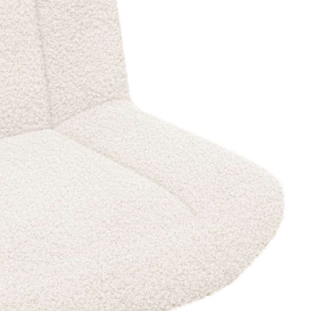 vidaXL Περιστρεφόμενη καρέκλα Κρεμ 63 x 75 x 76 εκ Δέρμα Πρόβατου