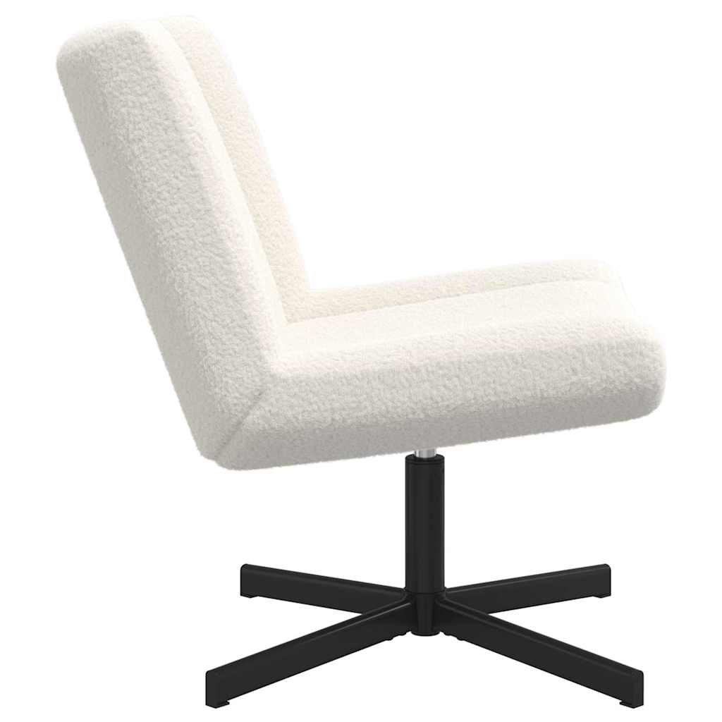 vidaXL Περιστρεφόμενη καρέκλα Κρεμ 63 x 75 x 76 εκ Δέρμα Πρόβατου