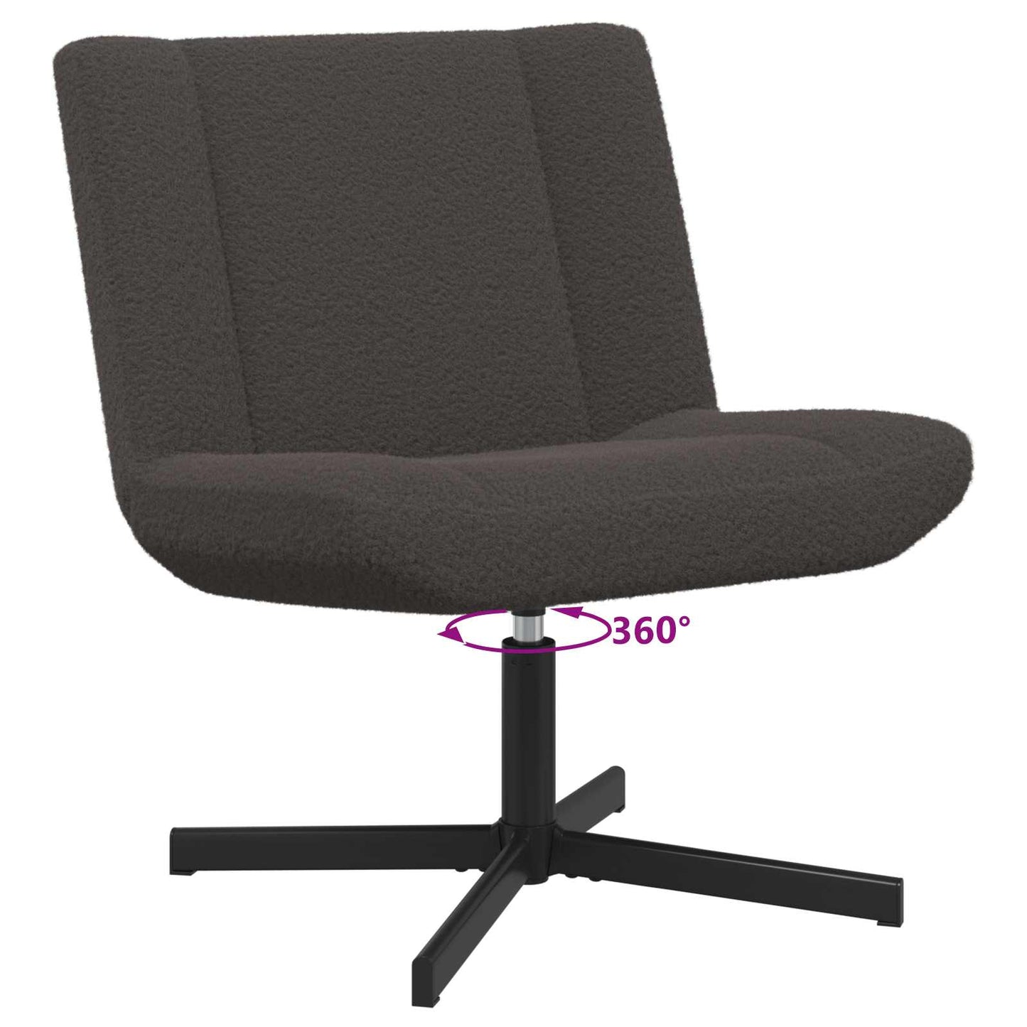vidaXL Περιστρεφόμενη καρέκλα Σκούρο Γκρι 63 x 75 x 76 εκ