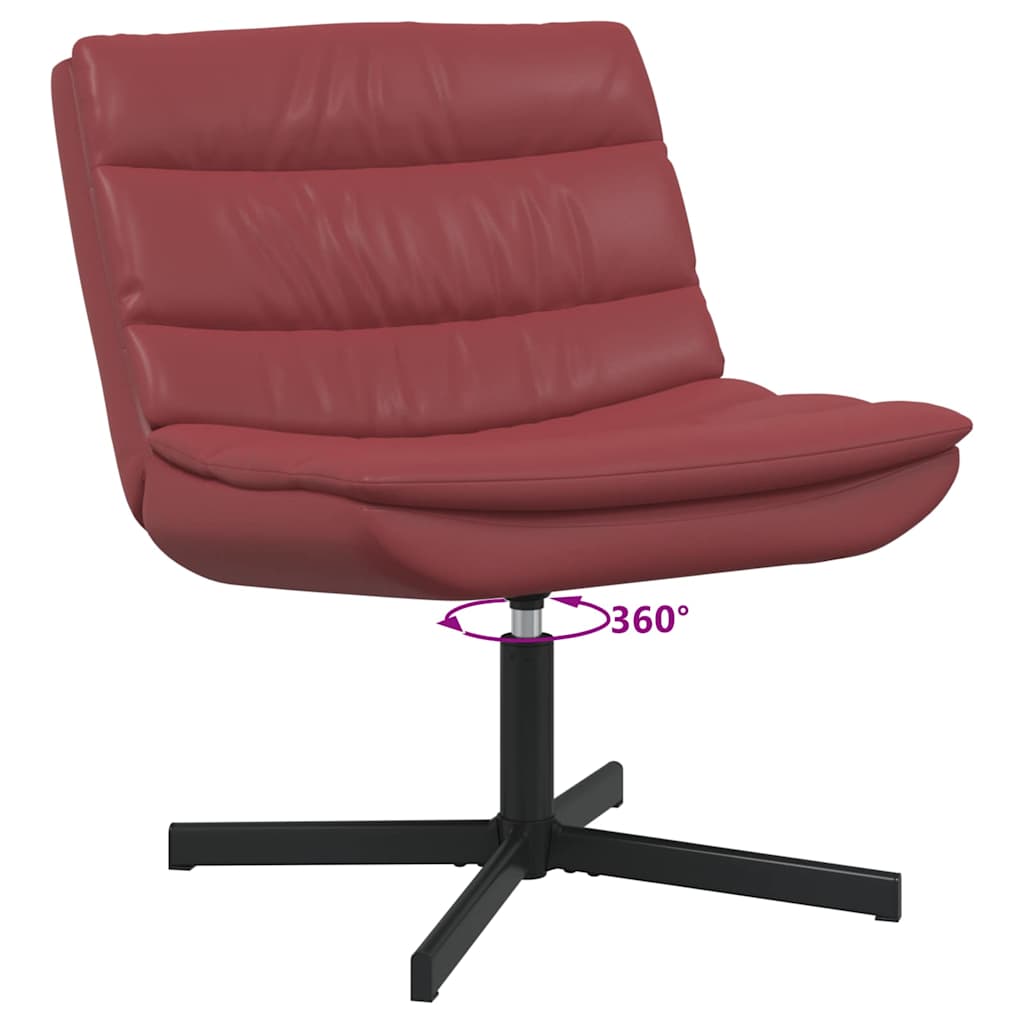 vidaXL Περιστρεφόμενη καρέκλα Κόκκινο 63 x 75 x 76 εκ Τεχνητό Δέρμα