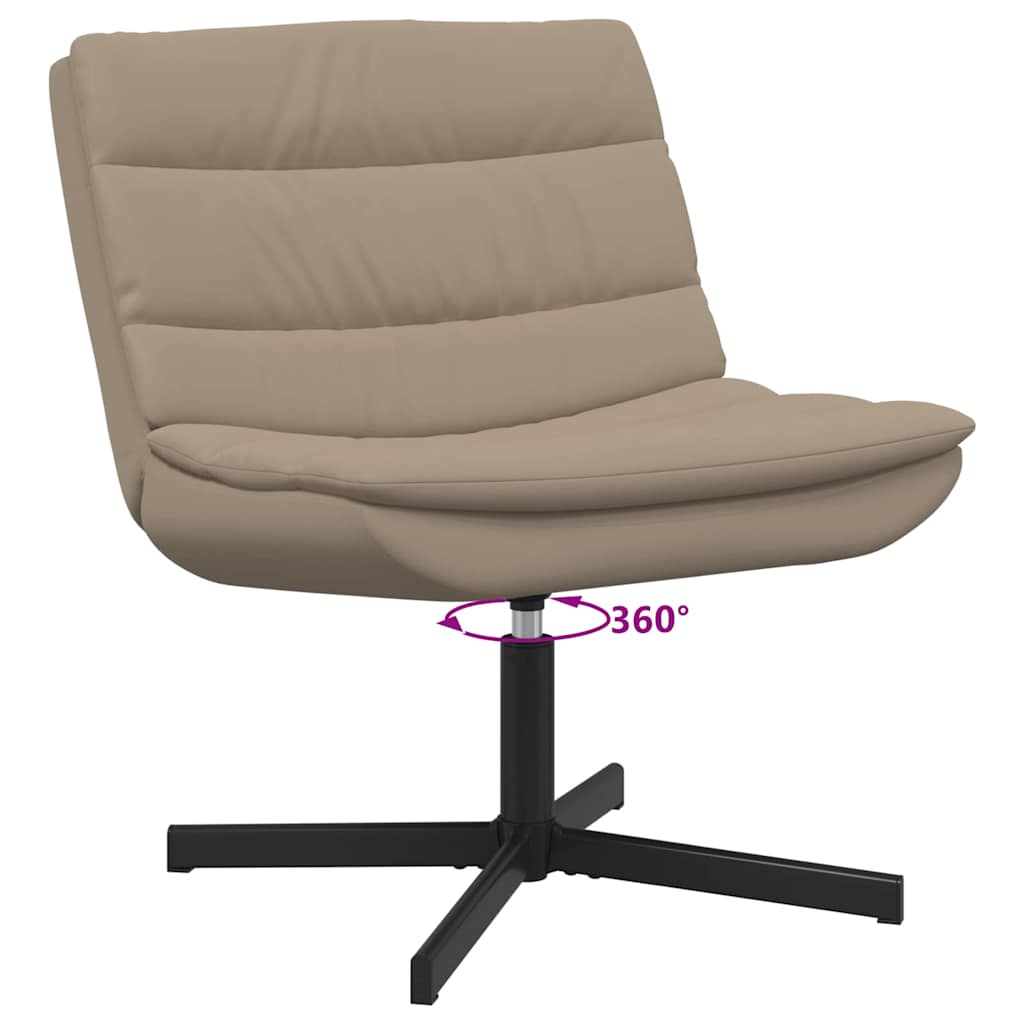 vidaXL Περιστρεφόμενη καρέκλα Καπουτσίνο 63 x 75 x 76 εκ Τεχνητό Δέρμα