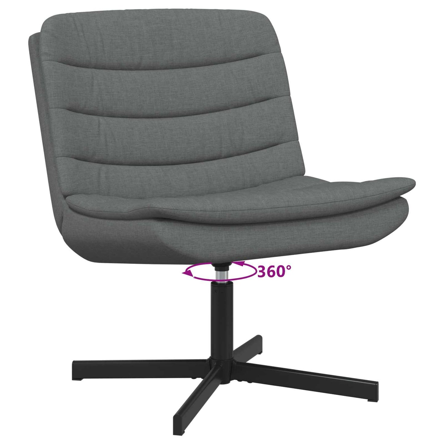 vidaXL Περιστρεφόμενη καρέκλα Σκούρο Γκρι 63 x 75 x 76 εκ ύφασμα