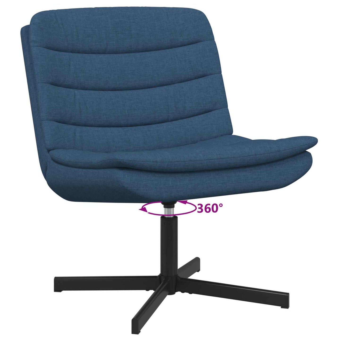 vidaXL Περιστρεφόμενη καρέκλα Μπλε 63 x 75 x 76 εκ ύφασμα