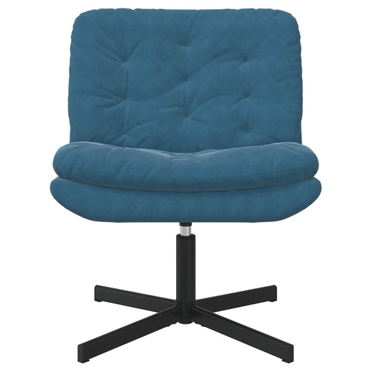 vidaXL Γυριστή Χαλαρωτική Καρέκλα Μπλε 63 x 75 x 76 εκ Βελούδο