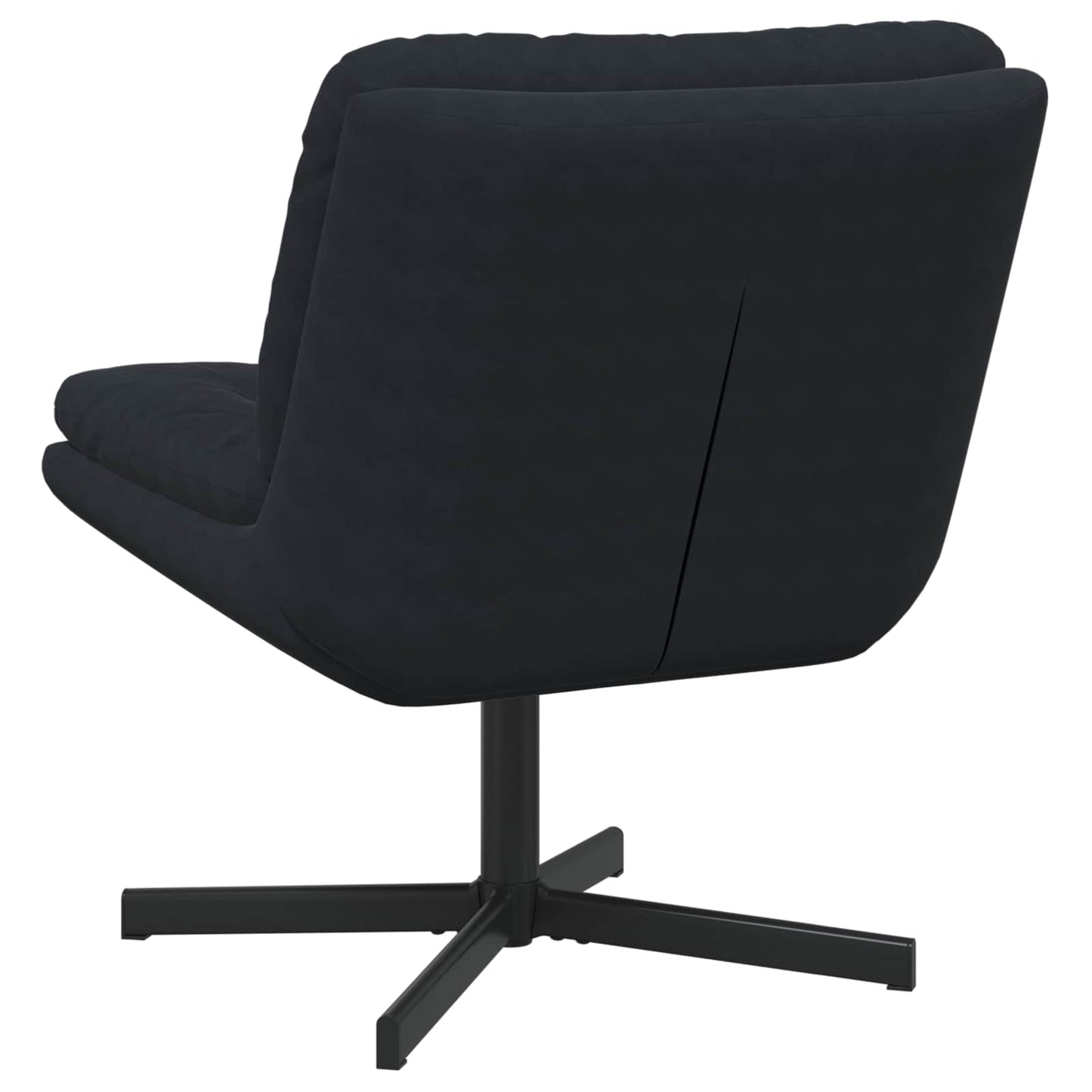 vidaXL Γυριστή Χαλαρωτική Καρέκλα Μαύρο 63 x 75 x 76 εκ Βελούδο