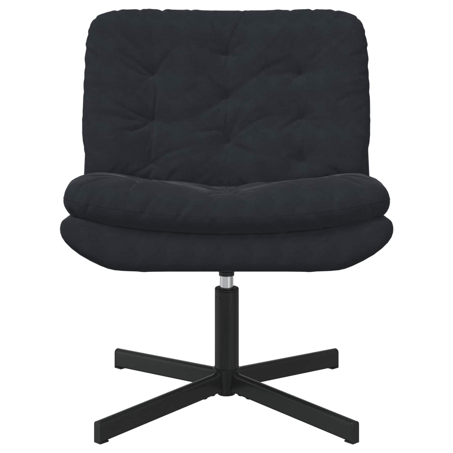 vidaXL Γυριστή Χαλαρωτική Καρέκλα Μαύρο 63 x 75 x 76 εκ Βελούδο