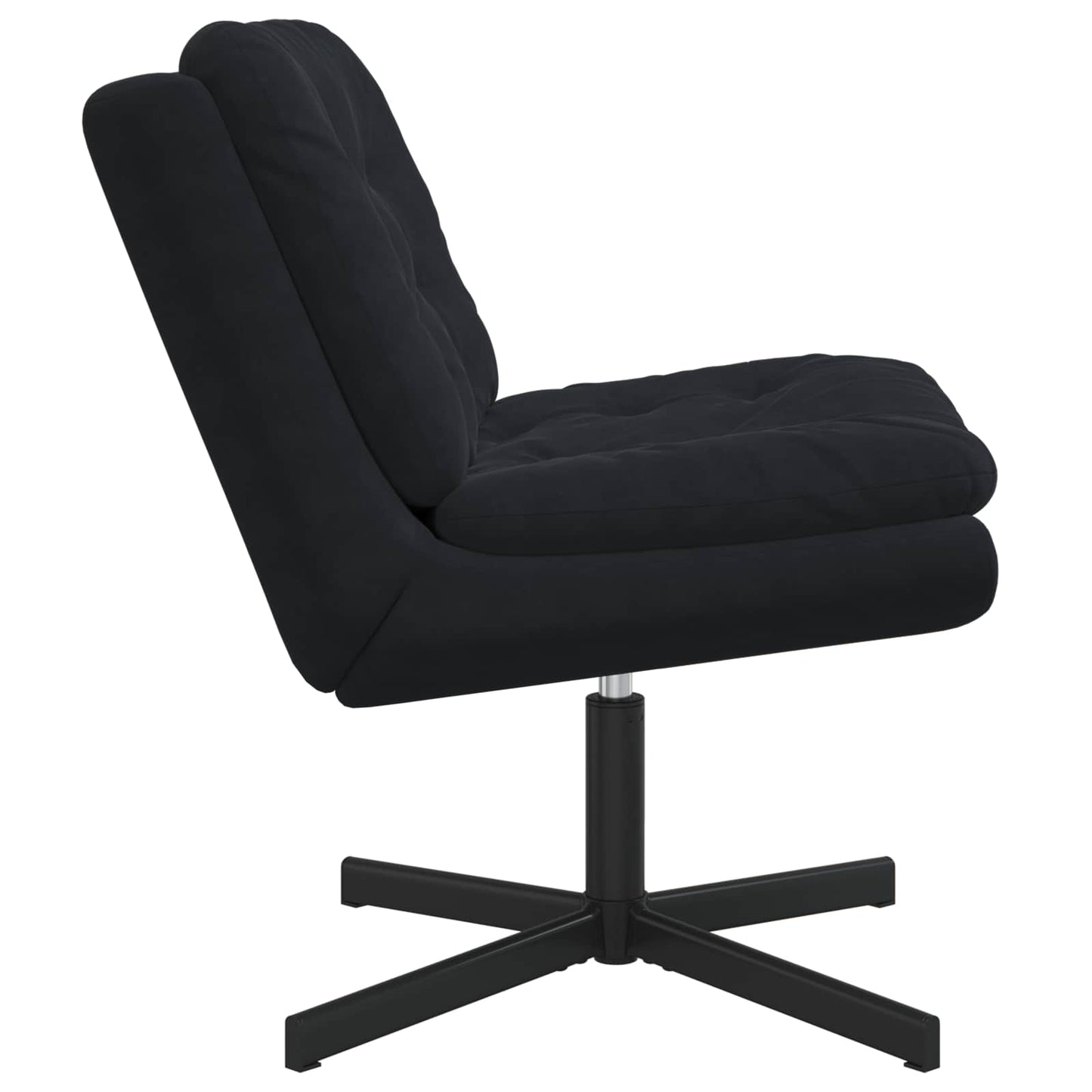vidaXL Γυριστή Χαλαρωτική Καρέκλα Μαύρο 63 x 75 x 76 εκ Βελούδο