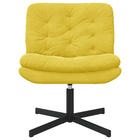vidaXL Γυριστή Χαλαρωτική Καρέκλα Κίτρινο 63 x 75 x 76 εκ Βελούδο