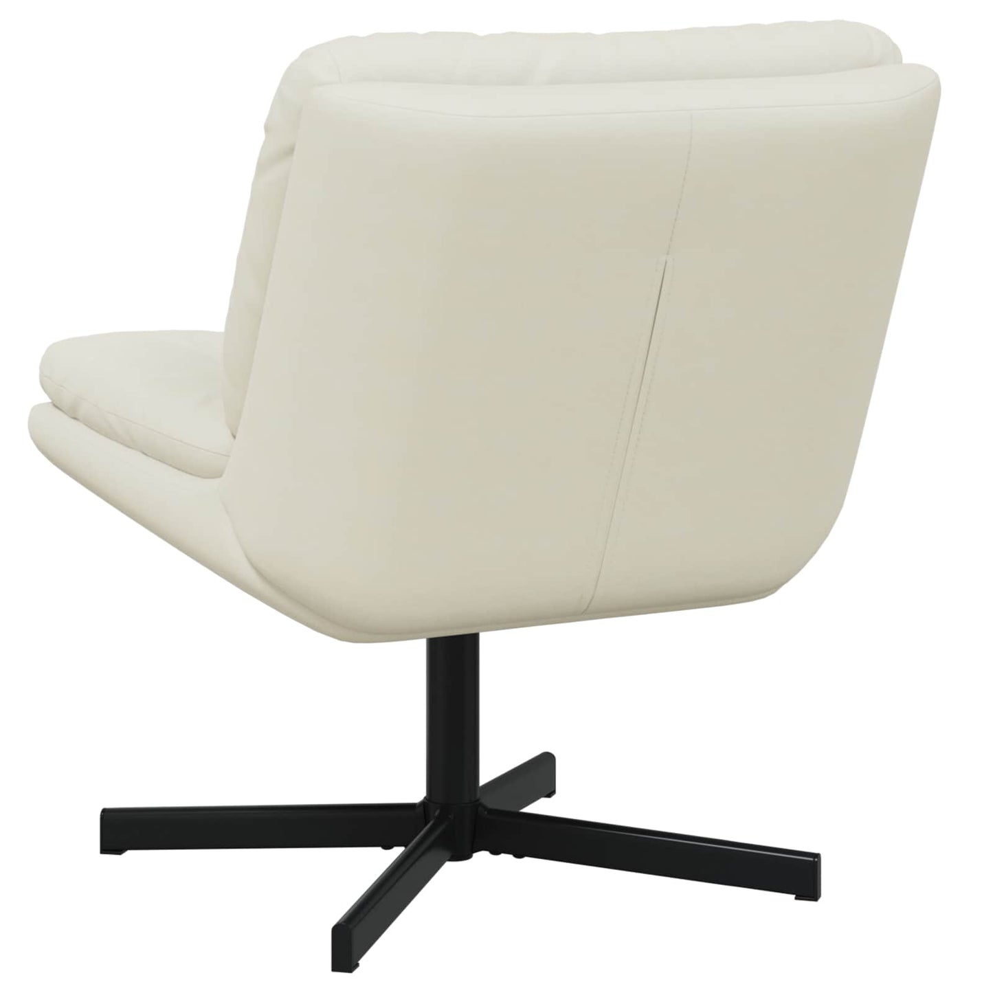 vidaXL Γυριστή Χαλαρωτική Καρέκλα Κρεμ 63 x 75 x 76 εκ Βελούδο