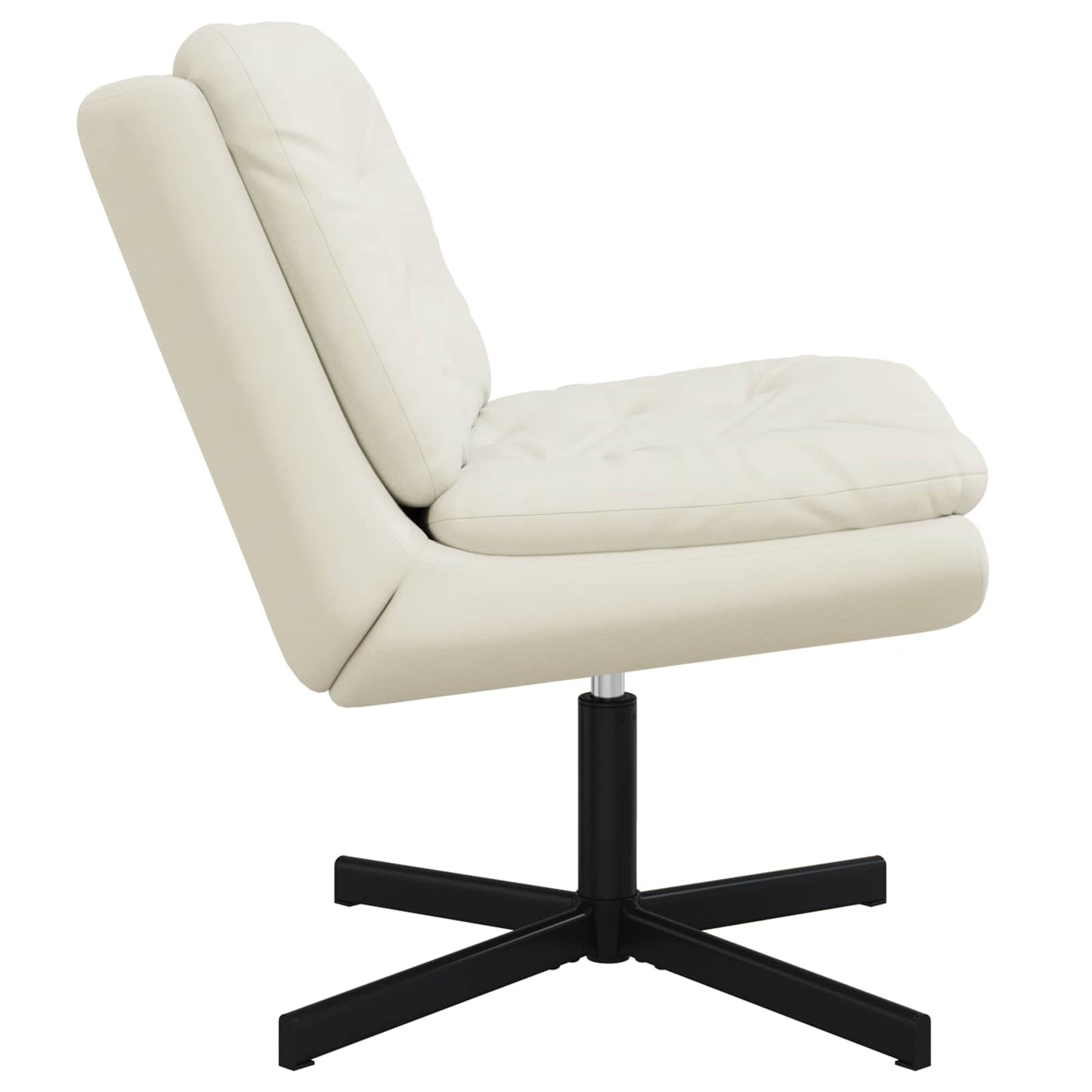 vidaXL Γυριστή Χαλαρωτική Καρέκλα Κρεμ 63 x 75 x 76 εκ Βελούδο