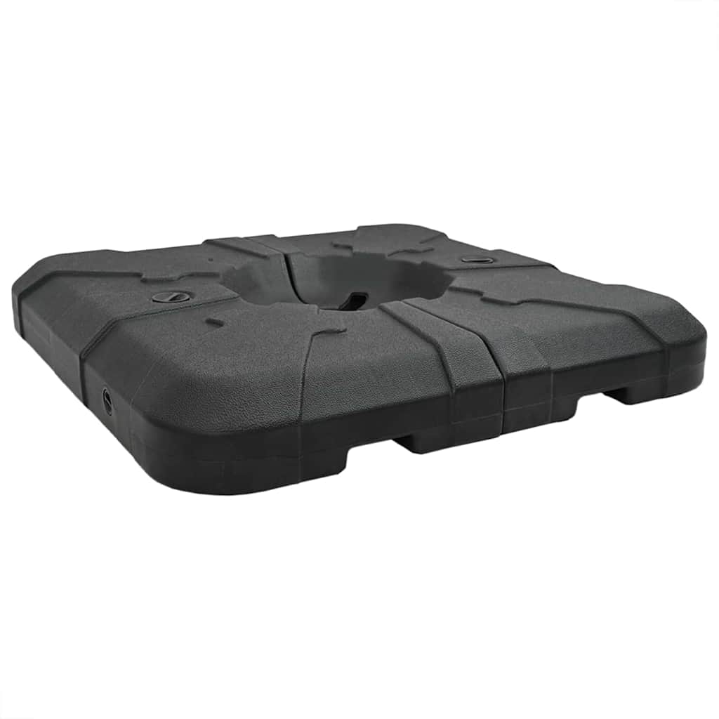 vidaXL Σετ Βάσης Ομπρέλας 2 pcs Μαύρο 88.5 x 88.5 x 12 εκ. Πλαστικό