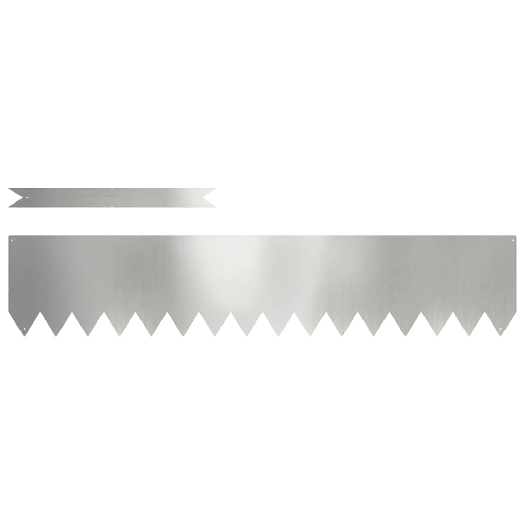 vidaXL Περιγράμματα γκαζόν 50 pcs Ασημί 100 x 0.5 x 20 εκ